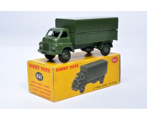 Dinky Military No. 621 3-Ton Army Wagon. Displays generally very good to excellent, with very little, or at most very minor s