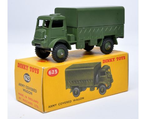 Dinky Military No. 623 Army covered wagon. Displays generally very good to excellent, with very little, or at most very minor