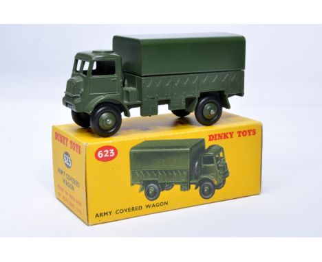 Dinky Military No. 623 Army covered wagon. Displays generally very good to excellent, with very little, or at most very minor
