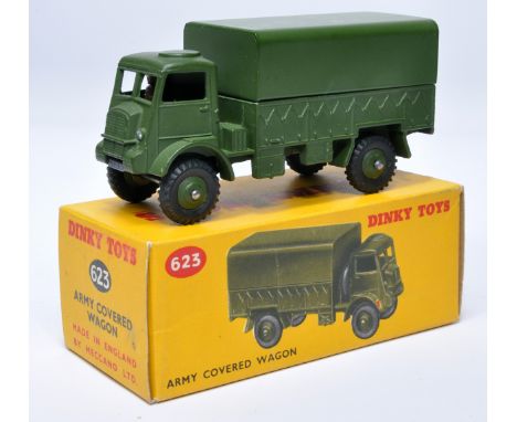 Dinky Military No. 623 Army covered wagon. Displays generally very good to excellent, with very little, or at most very minor