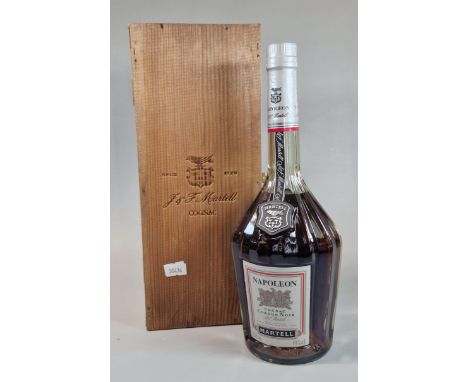 Bottle of Martell Napoleon Cognac Cordon Noir, in appearing original wooden presentation case, 70cl. Full and sealed. (B.P. 2