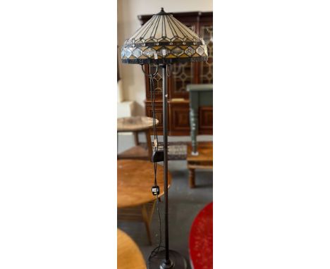 Modern Tiffany style standard lamp with lead glazed shade. (B.P. 21% + VAT)