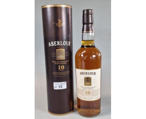 Bottle of Aberlour Highland Single Malt Scotch Whisky, ten years old, in original tubular box, 70cl. (B.P. 21% + VAT)