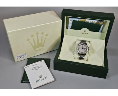 Rolex Oyster Perpetual Yacht Master Superlative Chronometer all stainless steel gentlemans wristwatch, in original box with o
