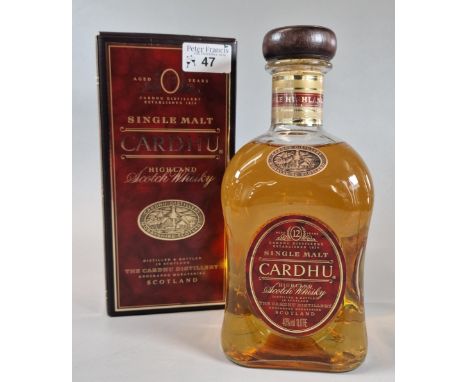 Bottle of Cardhu single malt Highland Scotch Whisky. Aged 12 Years. 1 Litre. In original box. (B.P. 21% + VAT)