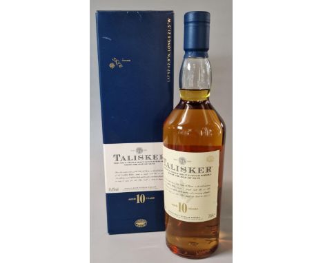 Bottle of Talisker single malt Scotch Whisky from the Isle of Skye, age 10 years. In original box. 70cl.  (B.P. 21% + VAT)