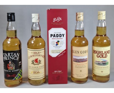 Four bottles of Scotch Whisky to include: Tartan Prince 70cl, Glen Gorse 70cl, Special Blend Highland Gold 70cl and High Comm