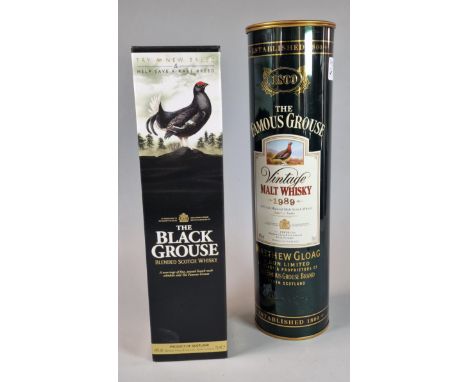 Bottle of The Black Grouse blended Scotch Whisky, 70cl, in original box, together with bottle of The Famous Grouse vintage Ma