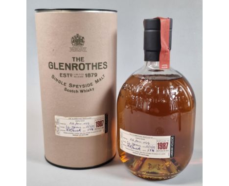 Bottle of The Glenrothes single Speyside malt Scotch Whisky, distilled in 1987, bottled in 2000. 700 ml. In original tubular 