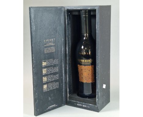 Bottle of Glenmorangie Highland Single Malt Scotch Whisky, 'Signet'. 70cl. In presentation box. (B.P. 21% + VAT)