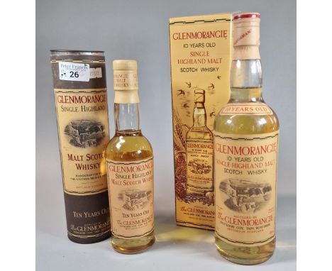 Bottle of Glenmorangie 10 years old single Highland Malt Scotch Whisky. 75cl. Together with another bottle of Glenmorangie si