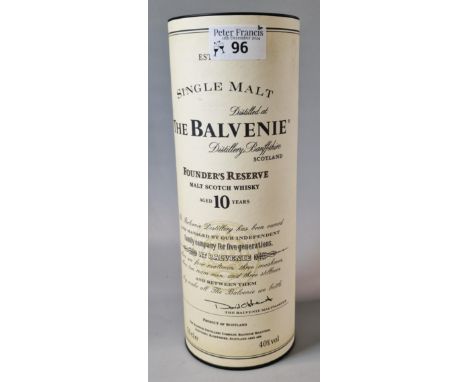 Bottle of The Balvenie single malt Founder's Reserve malt Scotch Whisky, age 10 years. 70cl. In original tubular box.  (B.P. 