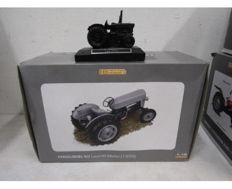 Universal Hobbies Ferguson 40 launch model 1955 die cast 1:16 scale model in mint condition, along with a small Ford tractor&