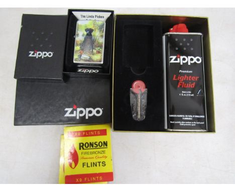 Zippo Lina Pickin lighter and box with fuel/flint etc