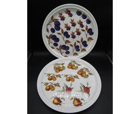 2 Royal Worcester tester chargers 34cm Dia  