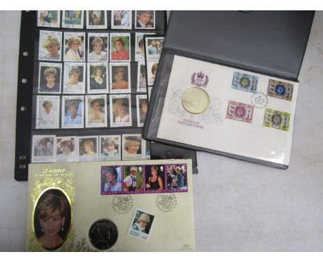 The Silver Jubilee 1977 medallic First Day cover plus Princess Diana stamps