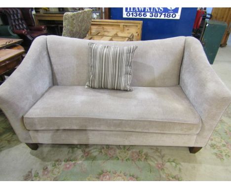 A John Lewis sofa in a plush soft greige coloured material, very clean