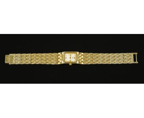 A vintage Rotary ladies silver gilt wristwatch, with white dial with numerals at 3, 6, 9 and 12.  