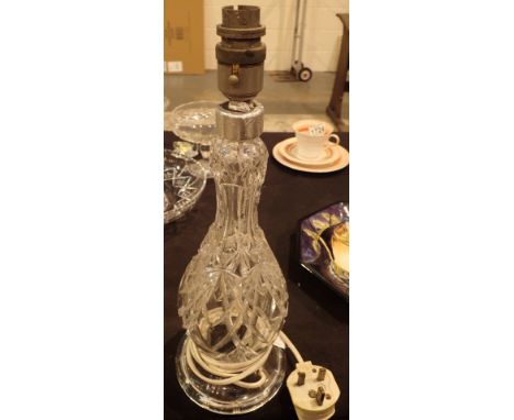 Cut glass table lamp 