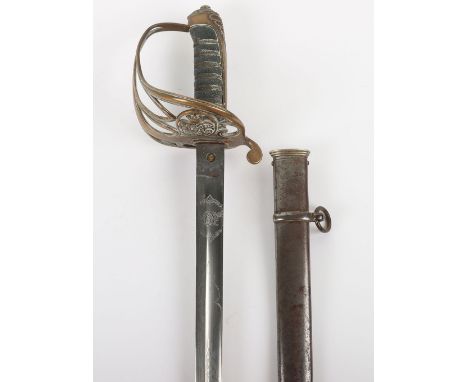 1845&nbsp;Pattern Infantry Officers Sword by Wilkinson No.26527, regulation signed blade sharpened for field service etched w