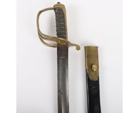 Metropolitan Police Type Hanger as Used by the River Police, slightly curved single edge blade 23.5” regulation triple bar br