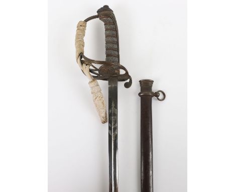 Fascinating Sword Built for R.B. Cummins When an Officer in the 46th Madras Native Infantry in 1863, slender regulation blade