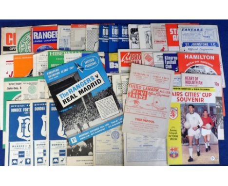 Football programmes, Scottish, a collection of approx. 50 programmes mostly 1960's &amp; 1970's, wide range of clubs inc. Dun