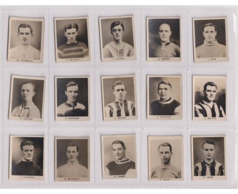Trade cards, Thomson, Footballers 'K' size, 86 English Players (40 in un-cut doubles, 46 single cards plus 18 single Scottish