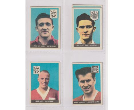 Trade cards, A&amp;BC Gum, Footballers (1-46, without 'Planet', all Blue print), 'X' size (set, 46 cards plus 1 duplicate) (m