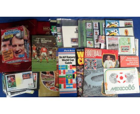 Football, selection of items including World Cup souvenir magazines, 1966 &amp; 1970, Wills 1970 World Cup Preview Booklet, B