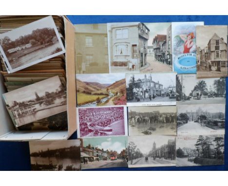 Postcards, a mixed UK topographical collection of approx. 460 cards with Devon/Cornwall (134), Scotland (54), London suburbs 