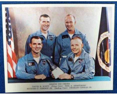 NEIL ARMSTRONG – An excellent signed colour 10 x 8 photograph by the first man to set foot on the moon, the image depicting a