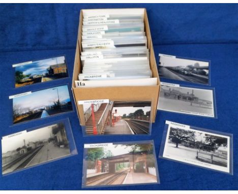 Photographs/Postcards, Rail, a collection of approx. 280 images of UK stations arranged alphabetically from Habrough to Hasso