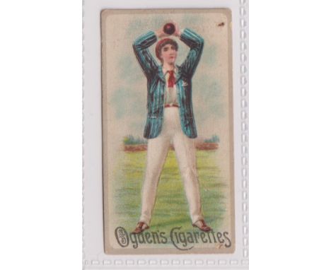 Cigarette card, Ogden's, Football &amp; Cricket Women (Cox back, black), type card, Ogden's ref book item no 69, picture no 1
