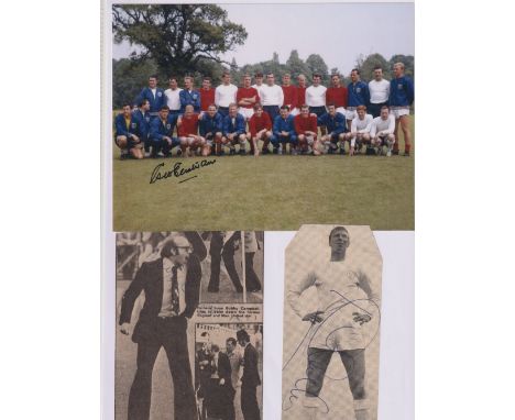 Football autographs, England World Cup Squad, 1966, a collection of colour &amp; b/w magazine cut-outs featuring signatures o