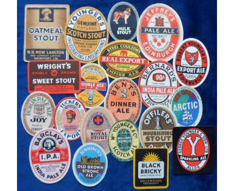 Beer labels, UK, a group of 20 labels, various shapes, sizes and brewer's inc. George Younger Scotch Stout, and a small size 