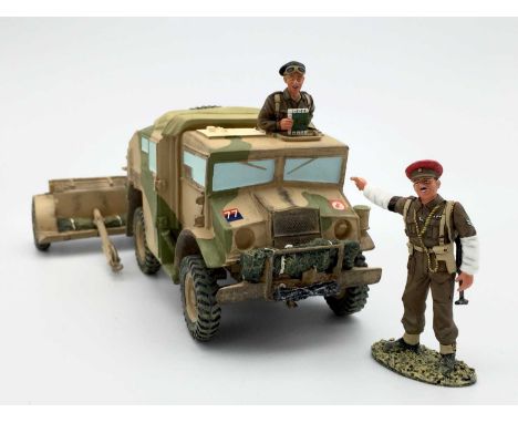 King &amp; Country 8th Army - EA05 'Quad Tractor' comprising Gun Tractor and Limber. Boxed.