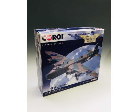 Corgi Aviation Archive Die Cast Aeroplane - Short Stirling MK1 BF372, OJ-H, 149 SQNRAF. F/SGT. Middleton V.C. 1942 (Ref AA 39