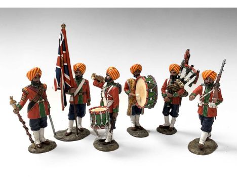 King &amp; Country British Empire Series - SOE10 Ludhiana Sikhs Regiment Drummer with Bugle, SOE14 Ludhiana Sikhs Regiment Fl