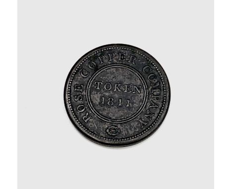 Trade Token - A Birmingham &amp; Swansea Rose Copper Company 1811 Penny token in good condition