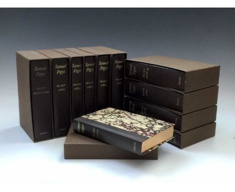 SAMUEL PEPYS. 'The Diary of.....'. Edited by Robert Latham and William Mathews, 11 vols, Folio Society, 2003, frontispieces t