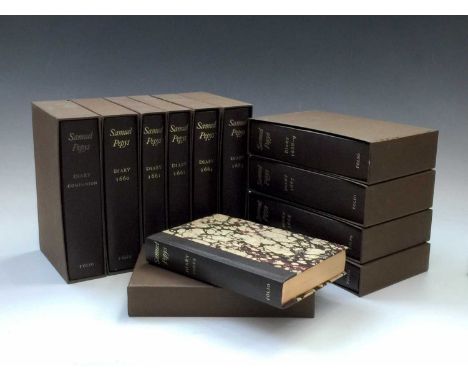 SAMUEL PEPYS. 'The Diary of.....'. Edited by Robert Latham and William Mathews, 11 vols, Folio Society, 2003, frontispieces t