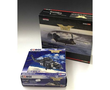 Corgi Aviation Archive Die Cast Helicopter - Sikorsky MH-60L Super-Six Four Operation Gothic Serpent, Mogadishu 20th Annivers