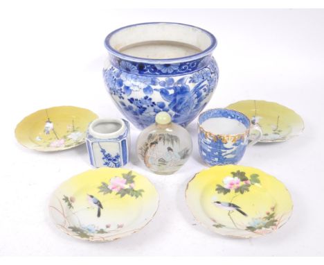 A collection of 19th and early 20th century Chinese and Japanese ceramics. The collection to include a set of four Meiji peri