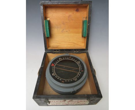 A MILITARY COMPASS TYPE P4, in wooden case