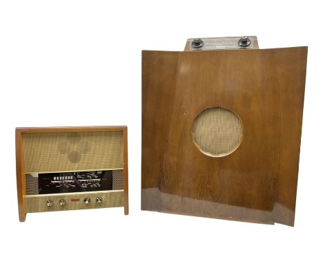 1930's Art Deco Murphy 146 floor standing radio, in walnut case, designed by Gordon Russel, H83cm W65cm, together with anothe