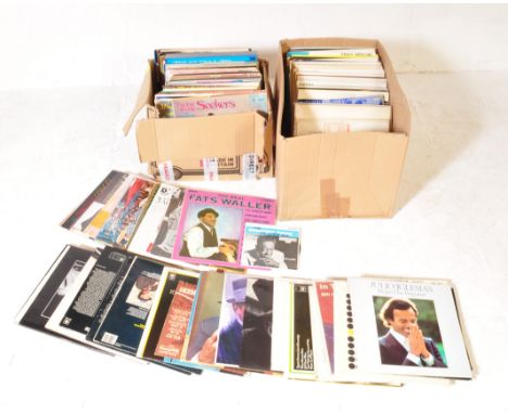 A large collection of vintage 20th century LP vinyl records to include John Willaims, Herbie Hancock, The Plathers Now, Louis
