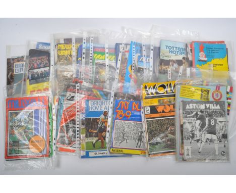 A collection of vintage 20th century circa 1970s football magazines programmes. The lot to include teams such as: Arsenal, Ne