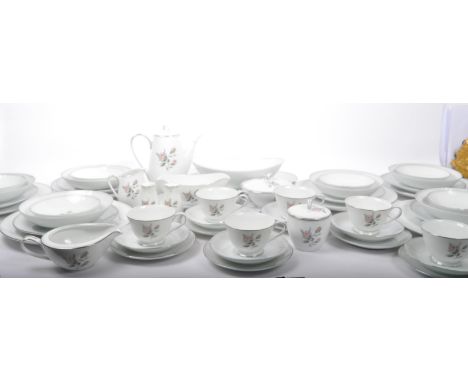 A vintage 20th century Noritake 'Margot' pattern bone china coffee &amp; dinner service. The lot to include coffee pot, sugar