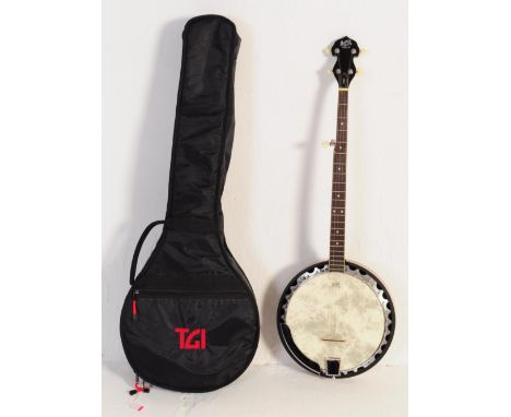 Barnes &amp; Mullins of London - A vintage 20th century Barnes &amp; Mullins jazz plectrum five string banjo. The banjo havin